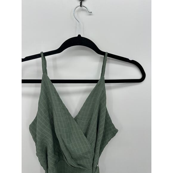 Trixxi Dress Womens Size XL Green Checkered Ruffle Mini Fairy Earthy Boho Summer - Picture 4 of 7